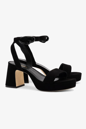 Sandália Dolly Verona Low Camurça Preto