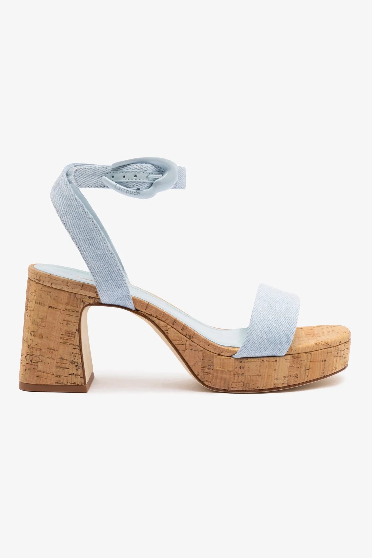 Sandália Dolly Verona Low Jeans Azul e Cortiça
