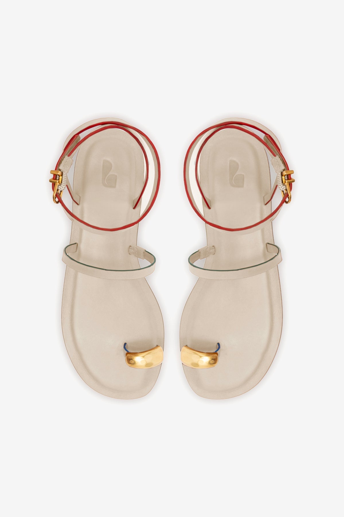 Flat Biarritz Couro Off White