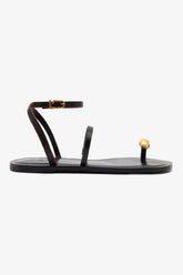 Flat Biarritz Couro Preto