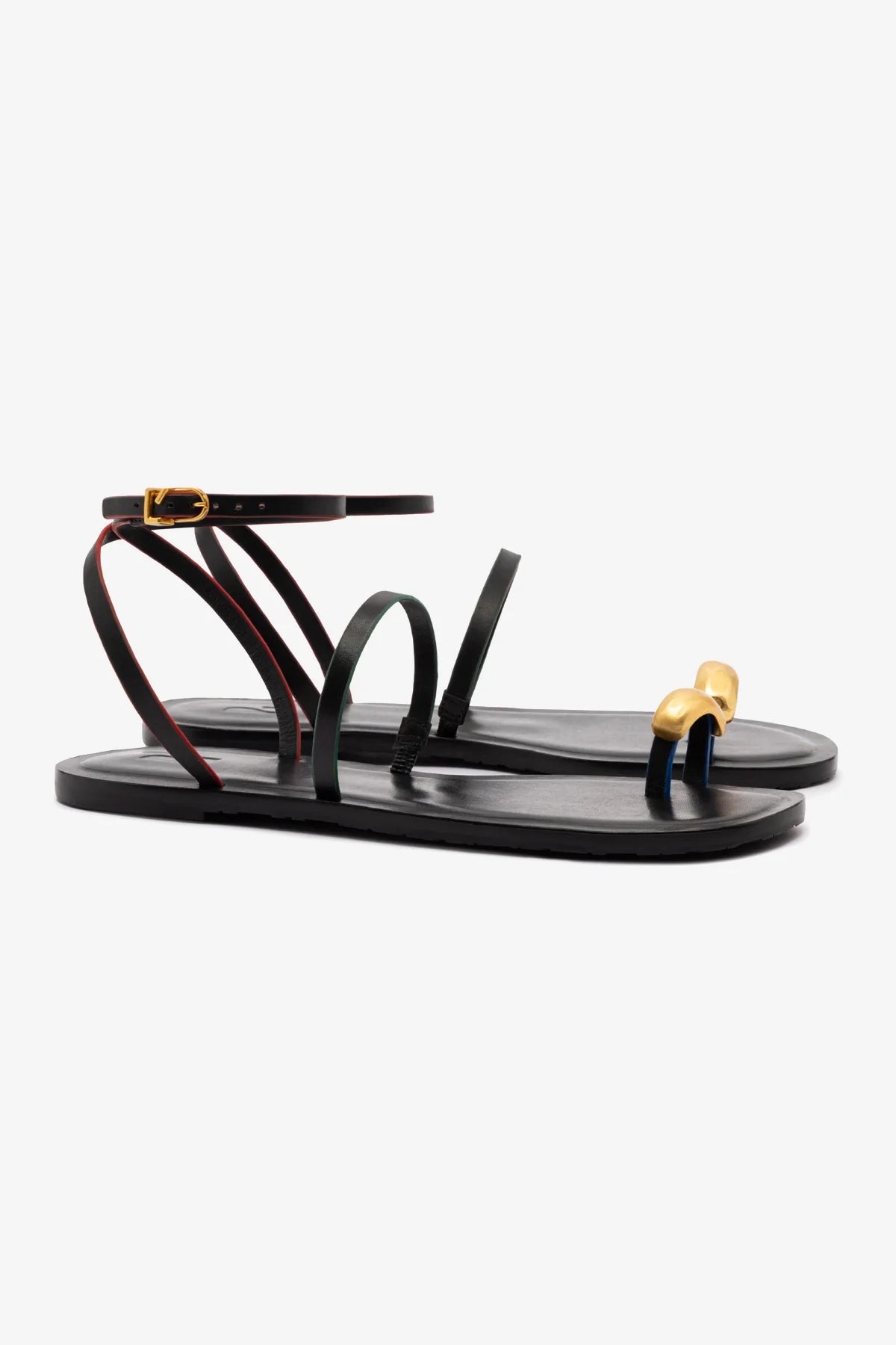 Flat Biarritz Couro Preto