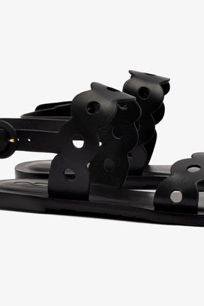 Sandália Flat Florence Couro Preto