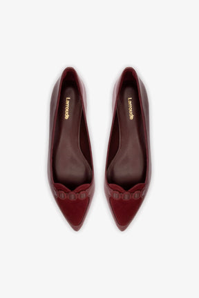Mocassim Audrey Couro Bordô