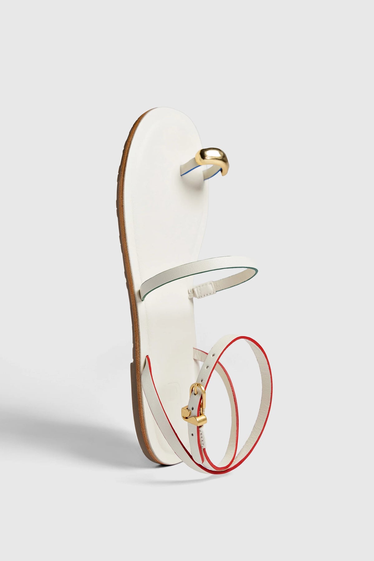 Flat Biarritz Couro Off White