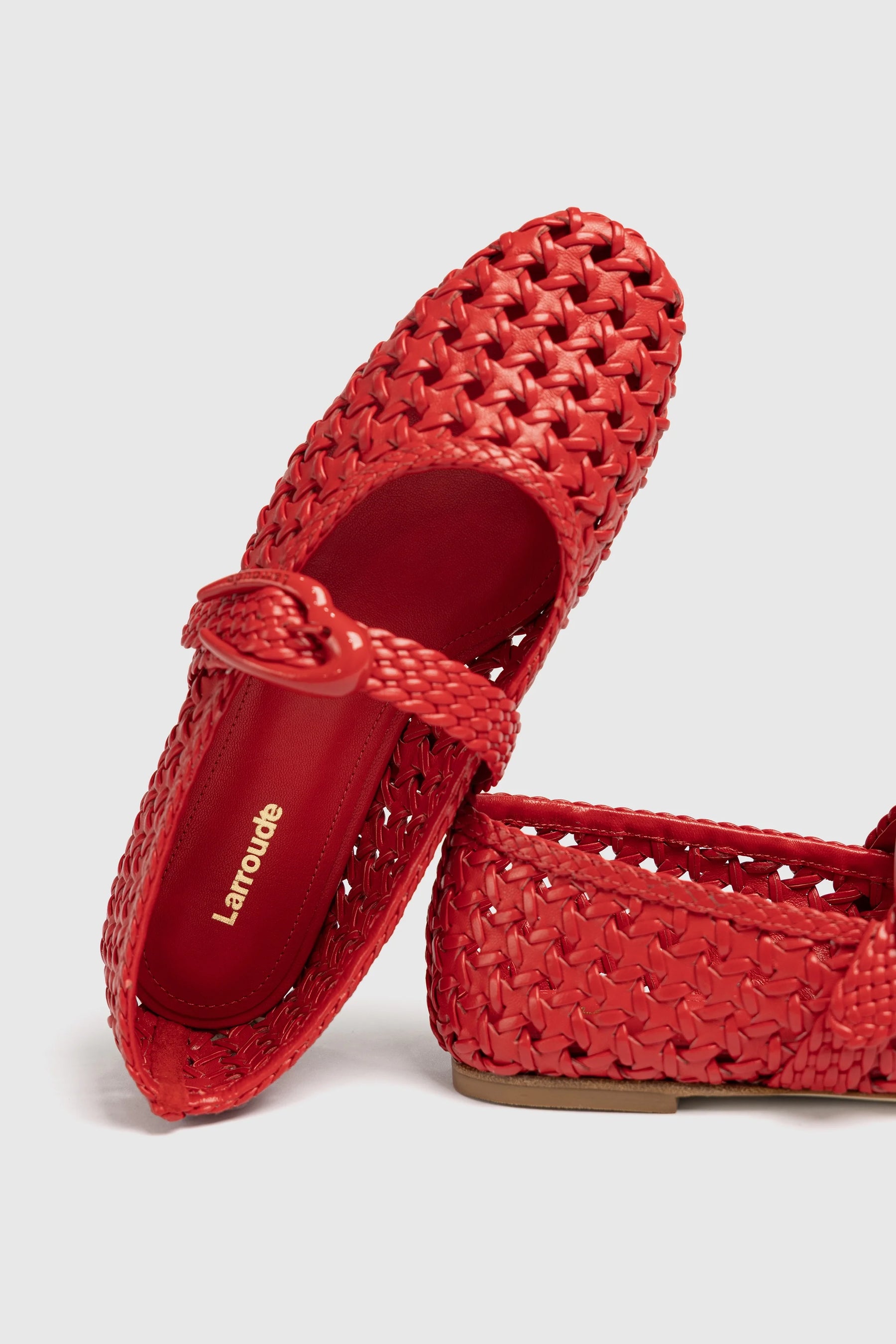 Sapatilha Verona New Macramê Couro Vermelho
