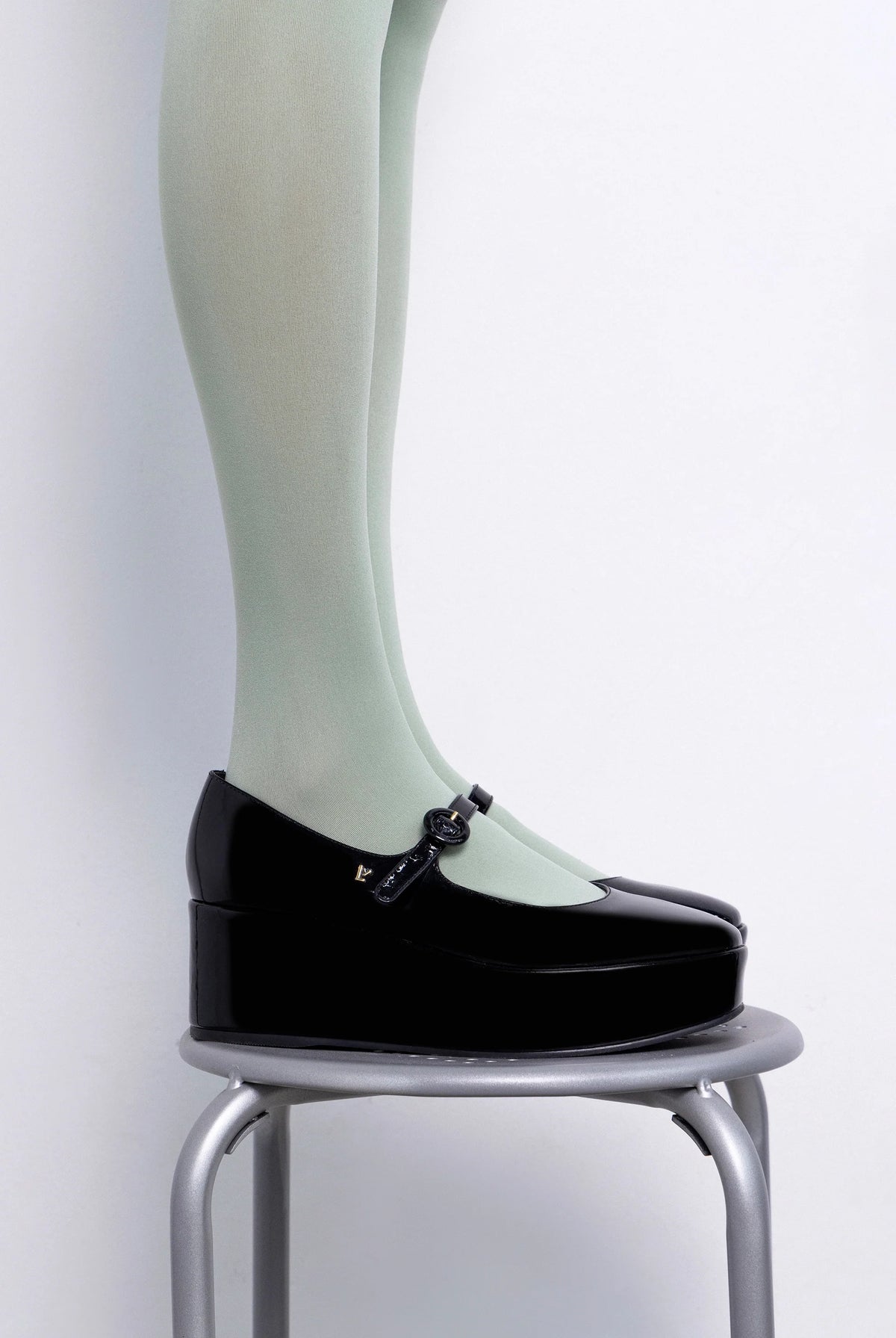 Flatform Blair Couro Verniz Preto