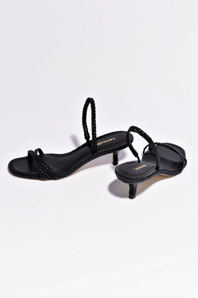 Sandália Annie Mini Couro Preto