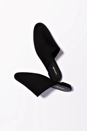 Mule Flat Venice e Clutch Camurça Preto