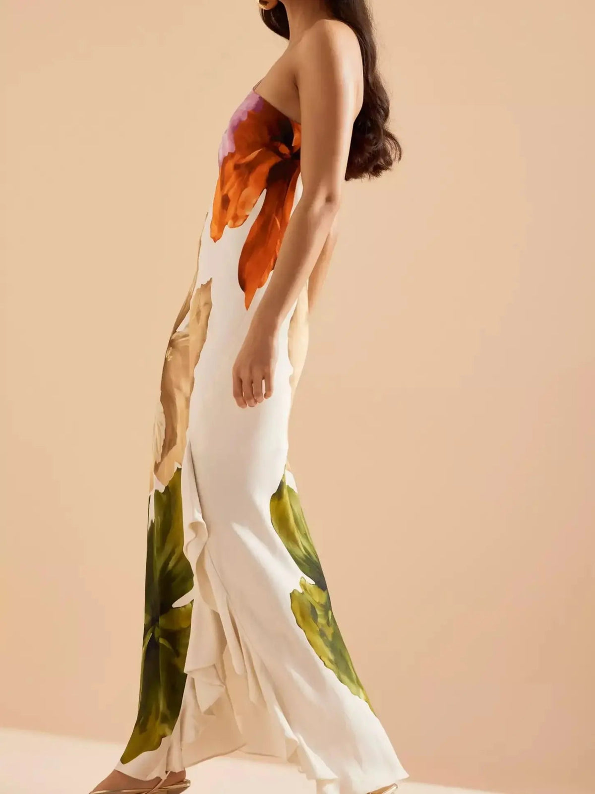 Vestido Feminino Longo Estampado - Lara