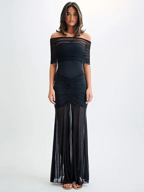 Vestido Elegante Ombro a Ombro - Isabel