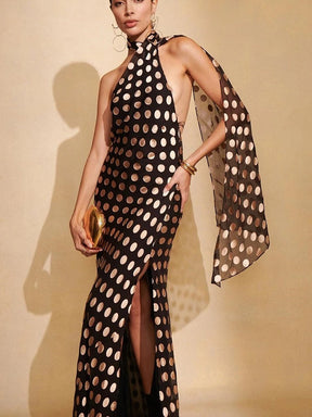 Vestido Feminino Elegante Bolinhas - Zoe